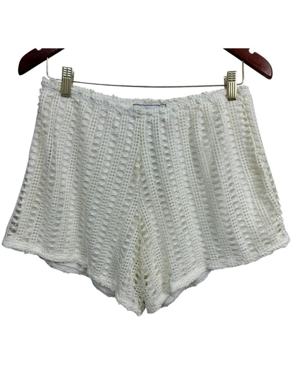 L&B Crochet‎ Shorts, XL, White